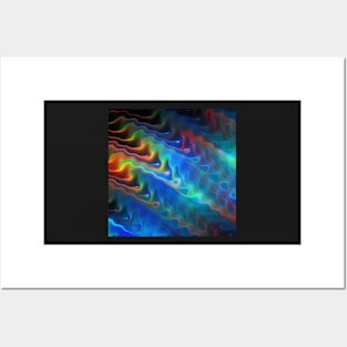 Glowing waves Posters and Art